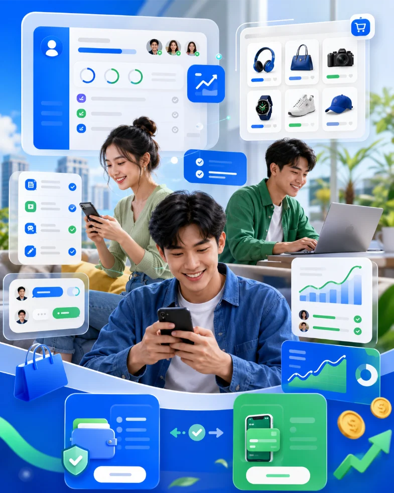 Online task platform hero visual